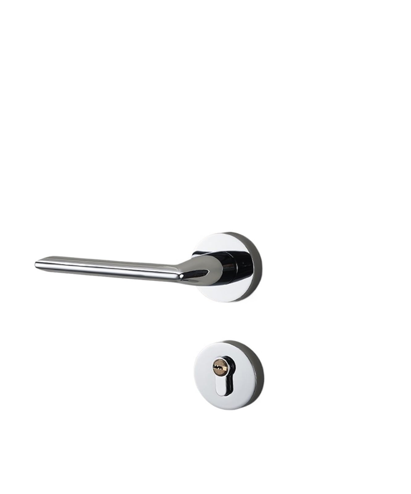 Serrure fendue silencieuse en zinc chrome brillant pour porte en bois D31 S971