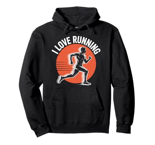 I Love Running Motivational Runner Fitness Pullover Hoodie