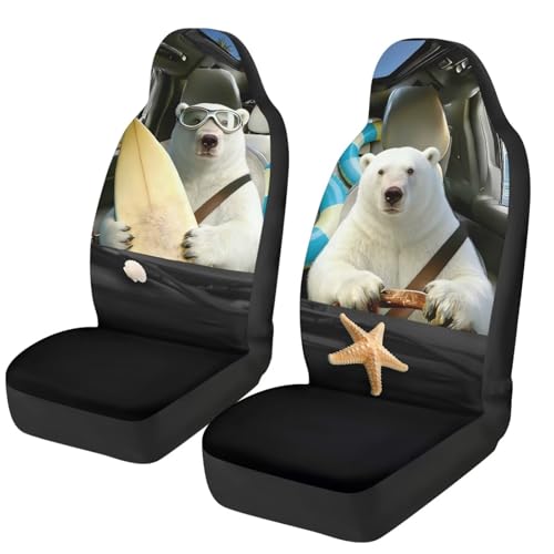 Couvre sièges pour camion et voiture avec housse couverture durable ours polaire