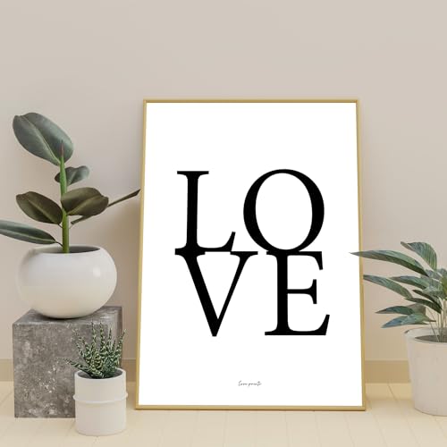 Póster LOVE de 30x40 cm ideal para renovar paredes vacías en salas y locales