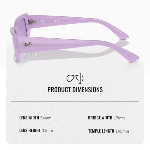 Image of Ray-Ban RB4425 TERU BIO-BASED Rectangle Shaped Sunglasses for Men & Women with Official RAYBAN Eyewear Kit