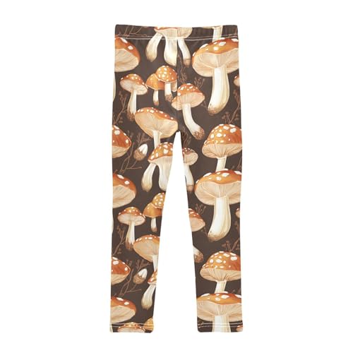 Beautiful Mushroom Girls Leggings Soft Stretch Workout Yoga Dance Pants for Kids Casual Tights2