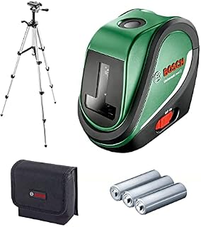 Bosch cross line laser UniversalLevel 2 with tripod (laser cross incl. integrated plumb points for precise alignment and easy application transfer)