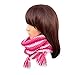 Handmade Enid Crochet Snood from Wednesday show. Pink Striped Infinity Scarf with Tassels. Nevermore Cowl. Friendship Snood.