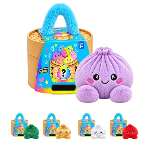 NAMTYQX Plush Dumpling Squishies Toy - Soft Kawaii Bao Bun Squishies Stress Toy for Adults, Squeeze Sensory Fidget Toy，A08