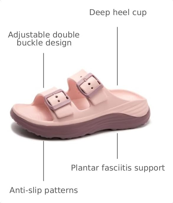 Image of FUNKYMONKEY Plantar Fasciitis Recovery Sandals for Women with Arch Support