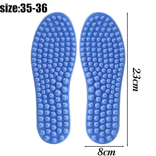 1 par plantillas azul amortiguación masaje para zapatos miniatura 2