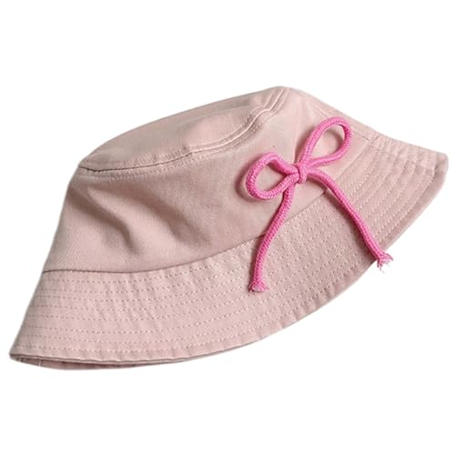 NVOQILIN Cappello da pescatore per bambini con fiocco colorato per scolarette