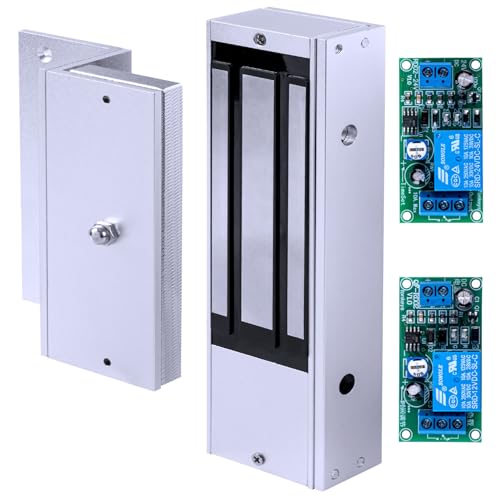 Haupowfo Universal Waterproof Heavy Duty 1200lbs Holding Force Maglocks Electromagnetic Lock with ZL Bracket for Gate Opener and Door Access Control System, 12VDC 24VDC Fail Safe Automatic Gate Lock