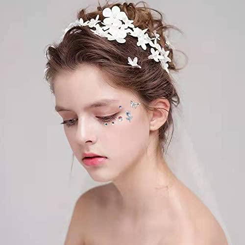 Face Jewels Gems Stick For Women Face Eye Body Pearls Crystals Rhinestones Jewels Butterflies Moon Face Gems Jewels Diamonds Rhinestone Stickers Face Eye Euphoria Makeup Temporary Tattoos (4 Styles) #TOP3