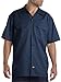 Short Sleeve Work Shirt, Twill, Navy, M