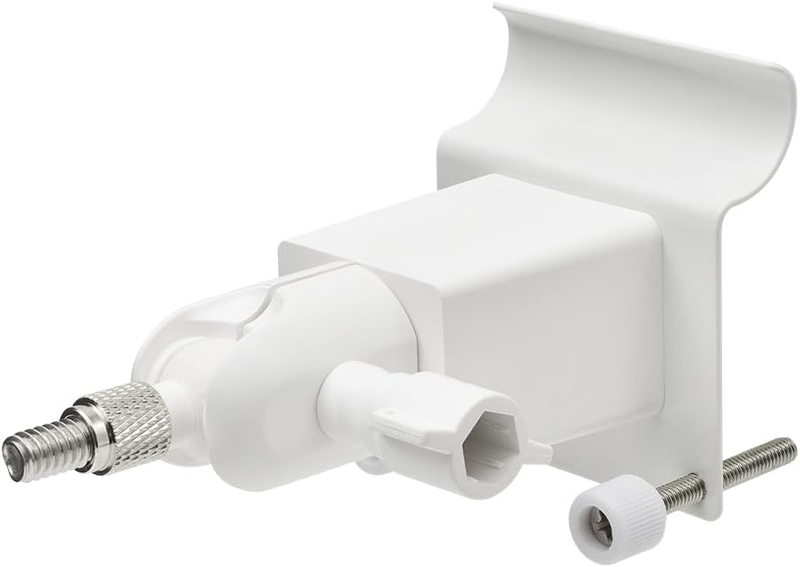 Holicfun No-Drill Vinyl Siding Mount Clip for Ring, Blink, Eufy, Arlo, Google Nest, Wyze Outdoor Cameras and Solar Panels, 360° Adjustable, Weather-Resistant, White