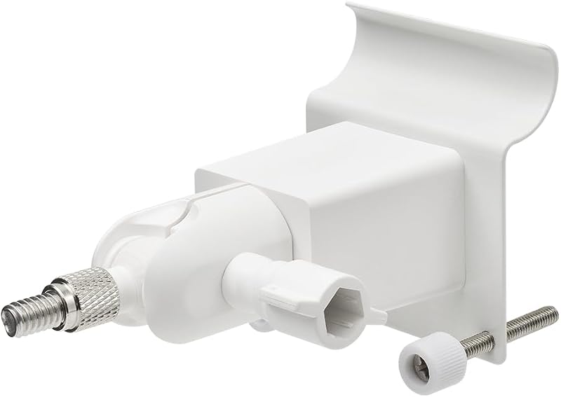 Outdoor Security Camera Vinyl Siding Mount, White | Fits Ring/Blink/Eufy/Arlo/Wyze & more, universal 1/4"-20 thread, adjustable angle, drill-free, for vinyl or aluminum siding