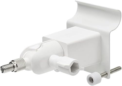 Holicfun No-Drill Vinyl Siding Mount Clip for Outdoor Security Cameras, 1/4"-20 Adjustable Bracket Compatible with Ring, Blink, Eufy, Wyze, Arlo - White