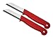 Produktbild Schwertkrone Schälmesser Set Solingen - 2 Obstmesser Gemüsemesser Floristenmesser Bandstahl rostfrei (rot 2-Stück)