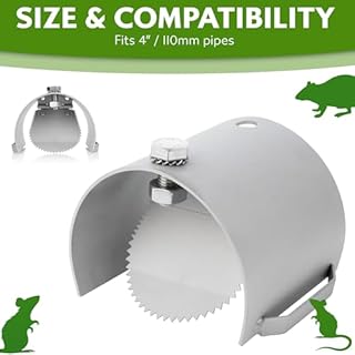 Ratkil Drain Guard for Rodent Control | Stainless Steel Rat Flap Stop Rats within Drainage & Properties - Rat Gates for Sewers - (Stainless Steel 4"/110mm)