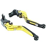 LIBEI Motorradhebel kurz Motorrad Kupplungshebel Einstellbare Folding Ausziehbare Motorrad Bremsen-Kupplungs-Hebel gepasst for Yamaha WR 125X 2011-2015 CNC Hebel Kupplungshebel (Color : Gold)
