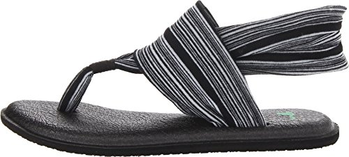 Sanuk Sanuk Damen Yoga Sling 2 Sandale, Black White Jersey, 35.5 EU Sanuk Sanuk Damen Yoga Sling 2 Sandale, Black White Jersey, 35.5 EU