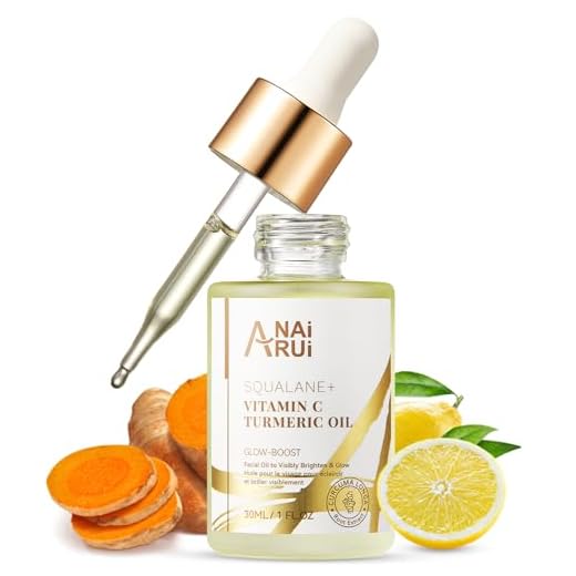 Squalane Vitamin C Turmeric Facial Oil Moisturizer for Face, Hydrates, Firms Skin, 1 fl. Oz.