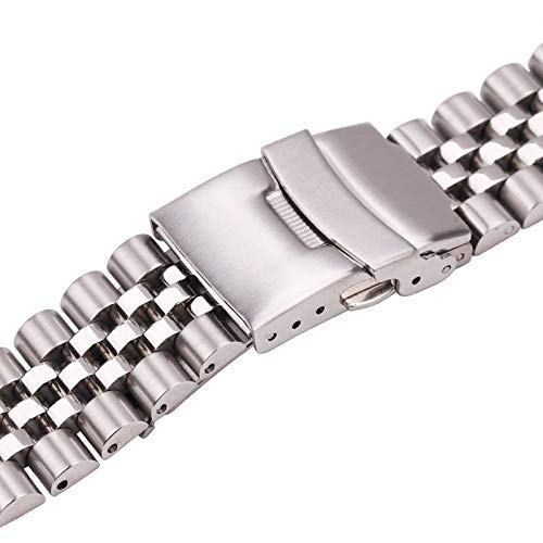 Uhrenarmbänder Edelstahl Uhrenarmband 20mm 22mm 24mm Damen Herren Silber Massivmetall Uhrenarmband Zubehör