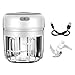 basku 100ml Mini Tritatutto Elettrico Piccolo, Robot da Cucina Mixer Mini Frullatore Portatile Multifunzionale per Carne, Verdure, Cipolle e Frutta Tritacarne Ricaricabile USB - Bianca