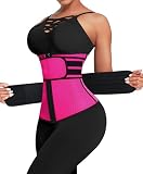 Lover-Beauty Waist Trainer for Women Long Torso Sauna Workout Waist-Trainer Double Belts Neoprene Corset Waist Cincher Trimmer with Zipper