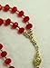 DivinejewelsbyBarb Handmade Orthodox Rosary, Made with Red Czech Crystal and Golden Stainless Steel Cross