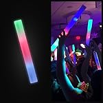 100 Pack - Multicolor LED Foam Sticks Glow Batons - 3 Modes - 18" - Great for Weddings and Parties