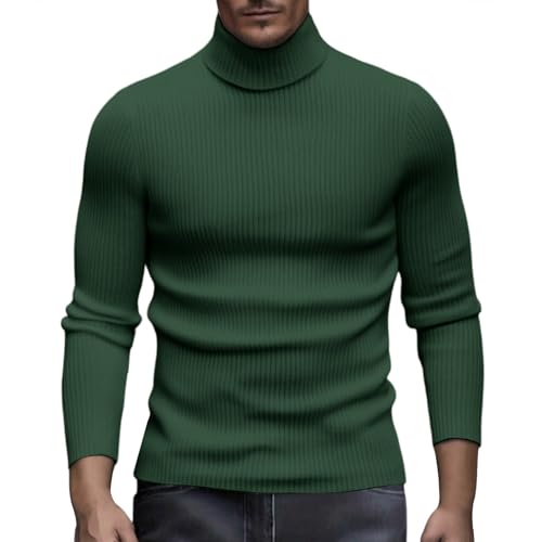 Mens Turtleneck Long Sleeve Sweater Lightweight Knitted Pullover Sweaters Basic Designed Stretch Slim Fit Sweaters3