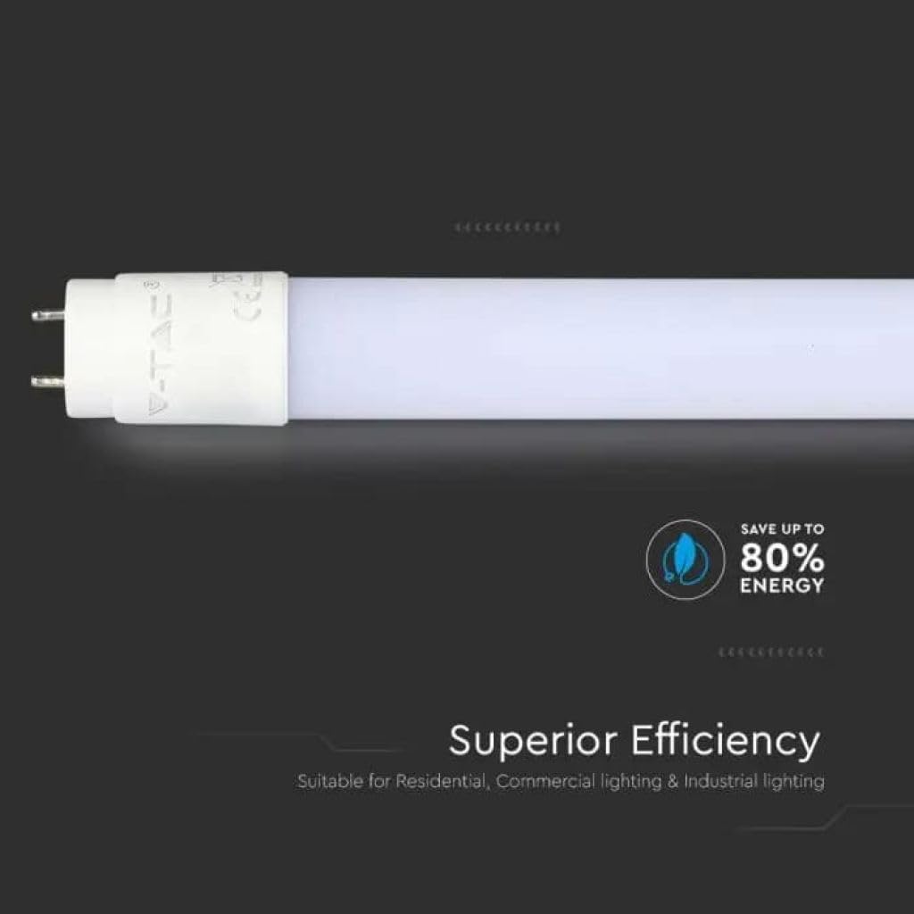 Set – Tubo LED da 120 cm, bianco freddo (6500 K), 1850 lumen, T8, G13-18 W (sostituisce 36 W), con avviatore, tubo fluorescente a LED, 10 pezzi
