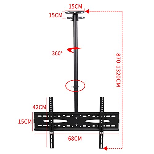 Support TV plafond pour supprimer les reflets sur écran 32-72'' - 3