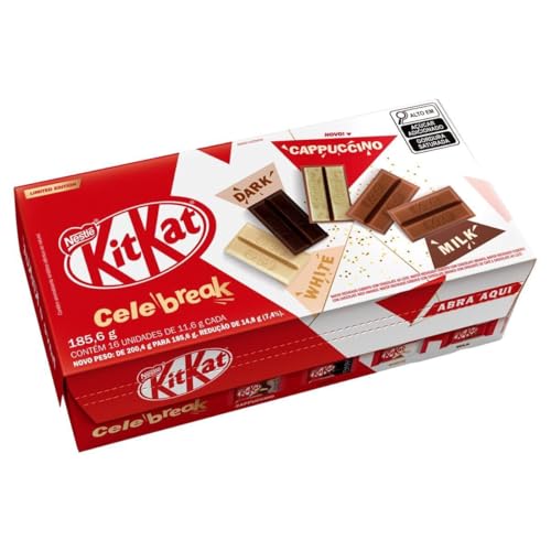 Chocolate Kitkat Celebreak Caixa 185,6g 16 Unidades Chocolate Kitkat Celebreak Caixa 185,6g 16 Unidades