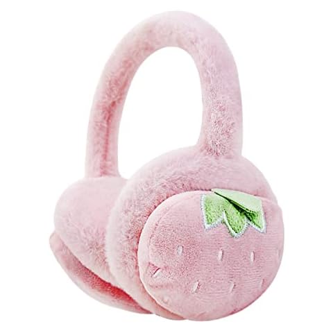 RUIXIA Cute Strawberry Earmuffs Cover