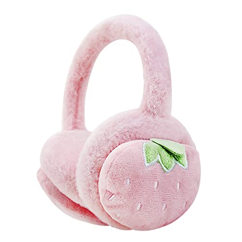 Cute Cartoon Animal Winter Earmuffs Soft Faux Fur Ear Warmers Adjustable for Adults Kids Thermal Plush Ear Muffs