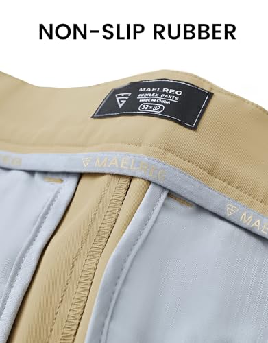 M MAELREG Mens Golf Pants 8 Pockets Water-Resistant -30"/32"/34" Lightweight Stretch Business Casual Work Mens Dress Pants4