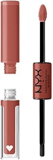 NYX PROFESSIONAL MAKEUP Shine Loud Long-Lasting Liquid Lipstick with Clear Lip Gloss, Ultra-pigmented, Dual-ended Lipstick - Ambition Statement 03, 25 gram