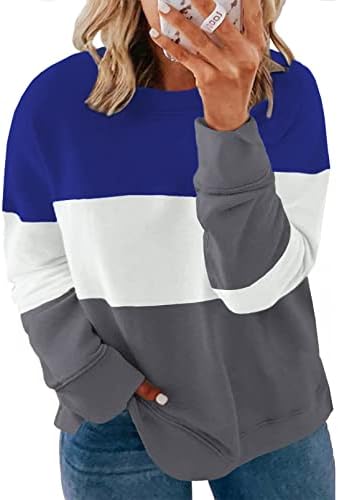 Asvivid Womens Plus Size Tunic Tops Long Sleeve V Neck Crew Neck Loose Casual Tee T Shirt 1X-5X