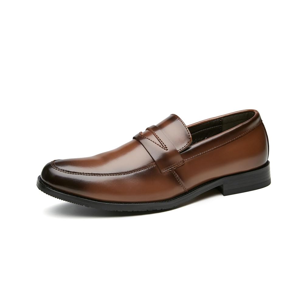 Mocasines de piel auténtica para hombre, zapatos de vestir casuales de negocios, zapatos de conducción para hombre