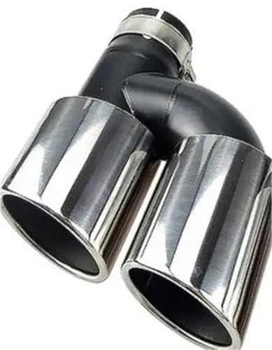 Silencieux d'échappement en inox biseauté en H pour Audi A5 A6L A7 TT S5 S6 côté gauche