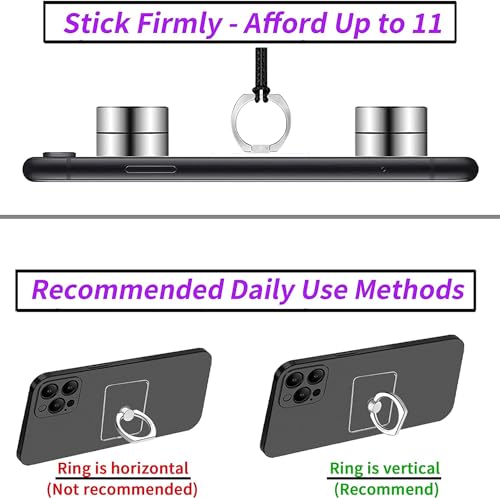 Image of amazon basics Transparent Phone Ring Stand Holder Mobile Phone Ring Holder Finger Grip 360 Degree Rotation (Transparent Square)