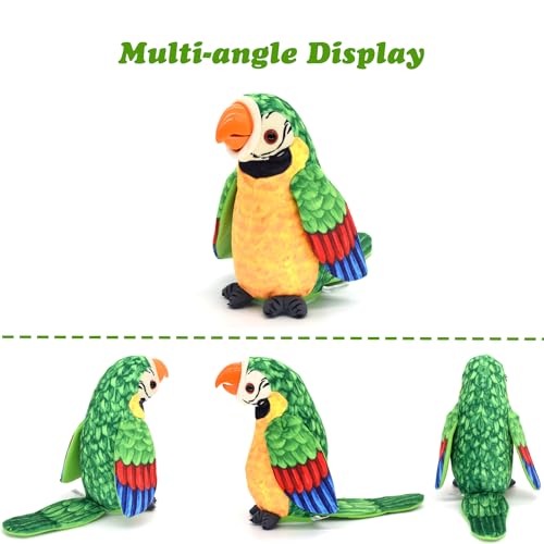 Jocouny J-XS-YW01 Toddler Toys - Talking Parrot Repeats What You Said, Interactive Toy Electronic Stuffed Animals Plush Pet Doll thumb #3