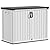 Devoko Outdoor Storage Cabinet 26 Cu Ft with Pad-Lockable Doors, Horizontal Storage Shed Waterproof Patio Tools Storage Box for Sofa Cushions, Gardening Tools and Accessories (White)
