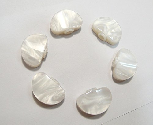 Acrylic Buttons Self Design to Fit for Grover Guitar Machine Heads - White 6 Pieces