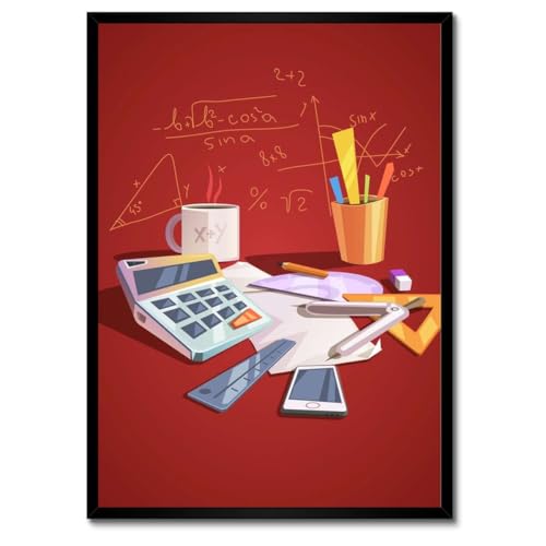 Poster déco mathématiques 50x70 cm pour bureau inspirant