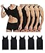 Produktbild FARCHAT Unterhemd Herren Tank Top Schwarz 5er Pack gekämmte Feinripp-Baumwolle Verschiedenen Größen L
