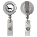 Dachshund - Weiner Dog Retractable Reel Chrome Badge ID Card Holder Clip