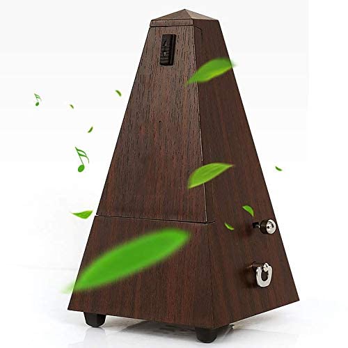Mechanisches Metronom, Musiktimer aus reinem Kupfer, hölzernes Holz, buntes Teakholzklavier, mechanisches antikes Metronom, Gitarre und andere Instrumente, deutsches Kunsthandwerk