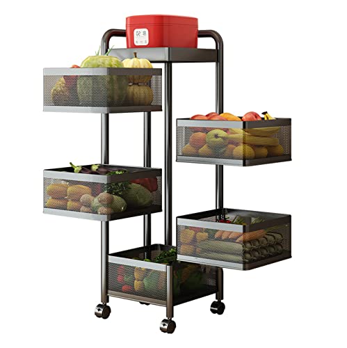 Étagère à Légumes Rotative, Rangement Cuisine Salon Gain Cover