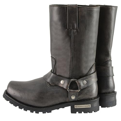 Milwaukee Leather Men's Waterproof 11" Harness Boot Square Toe Wide3