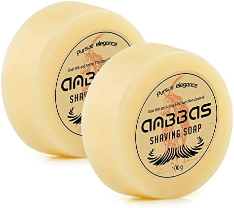 Anbbas Shaving Soap Goat Milk for Men Beard Traditional Wet Shave(7oz)